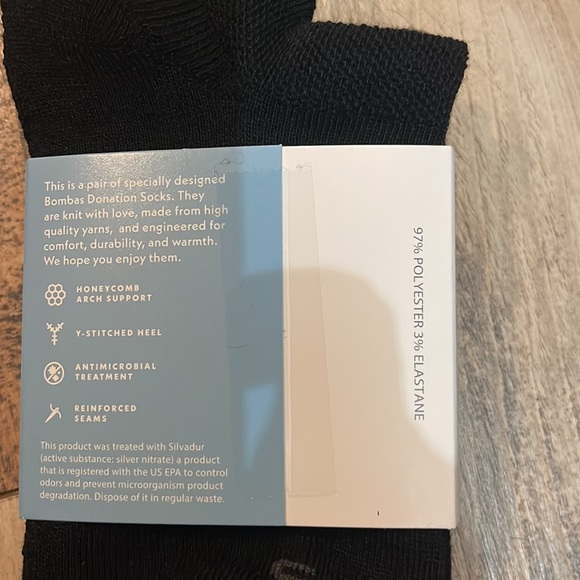 Bombas Accessories Bombas Black Ankle Socks Size Small Unisex